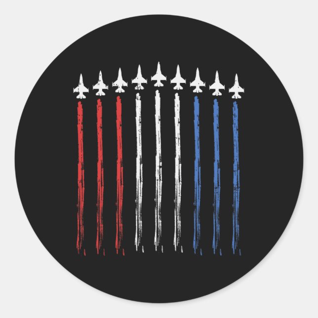 Adesivo Jets Us Flag Independence 4 De julho Pat (Frente)