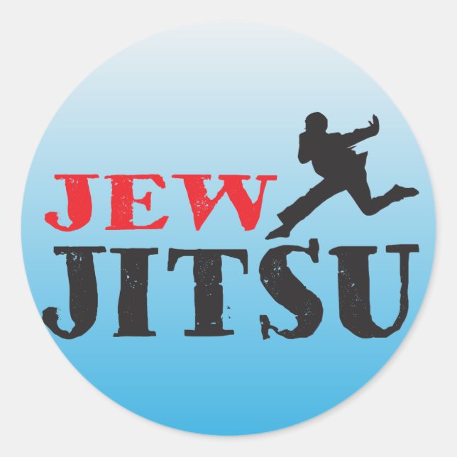 Adesivo Jew Jitsu - Engraçado humor judeu (Frente)