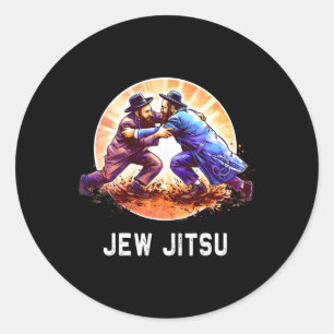Adesivo Jew Jitsu Karate Funny Hanukkah brasileiro Jiu Jit