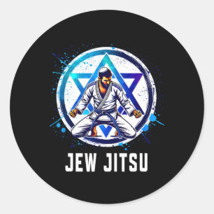 Adesivo Jew Jitsu Karate Funny Hanukkah Jiu Jitsu Martial