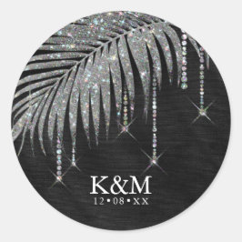 Adesivo Jewel Palm Leaf Wedding Silver ID830