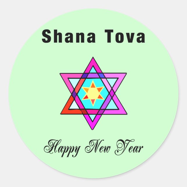 Adesivo Jewish Star Shana Tova (Frente)