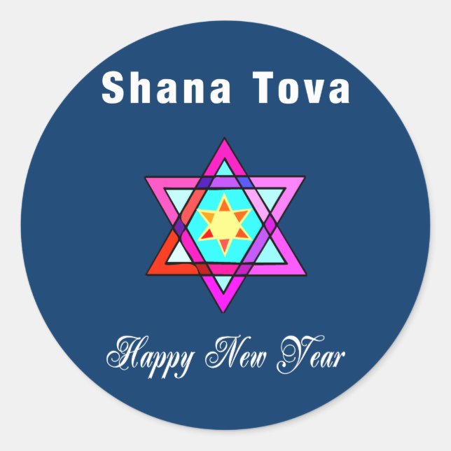 Adesivo Jewish Star Shana Tova (Frente)