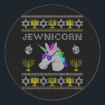 Adesivo Jewnicorn Funny Judeu Unicorn Hanukkah Chanukah<br><div class="desc">Jewnicorn Funny Judeu Unicorn Hanukkah Chanukah</div>