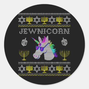 Adesivo Jewnicorn Funny Judeu Unicorn Hanukkah Chanukah