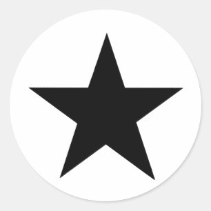 Adesivo jGibney preto da estrela os presentes de Zazzle do