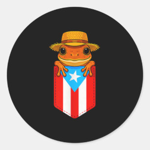 Adesivo Jibaro Coqui Sapo Porto Rico Bandeira Boricua Cket