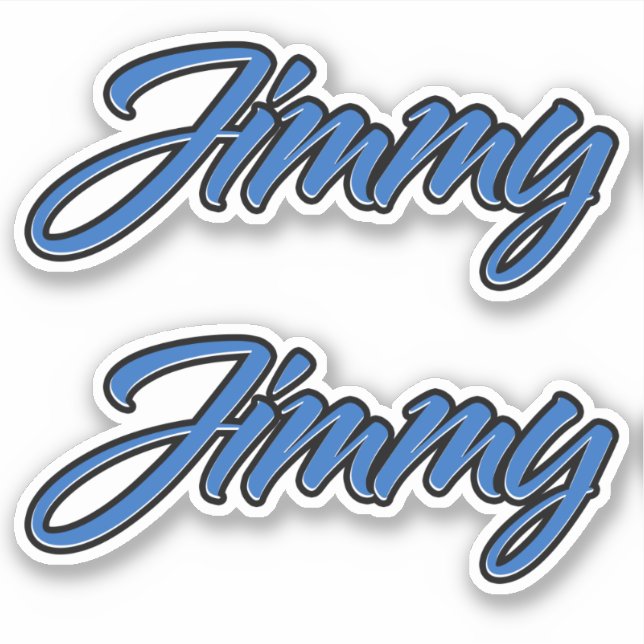 Adesivo Jimmy Name blue Aufkleber Sticker Stickerset (Frente)