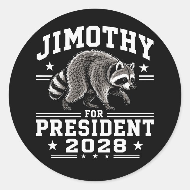 Adesivo Jimothy para presidente 2028 (Frente)