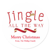 JINGLE ALL THE WAY Sticker de Sino de Natal