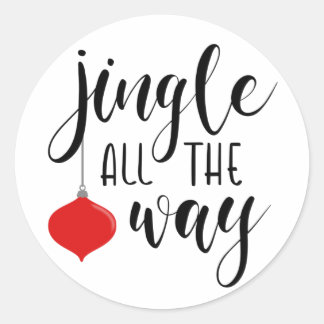 Adesivo Jingle All Way Christmas Round Stickers