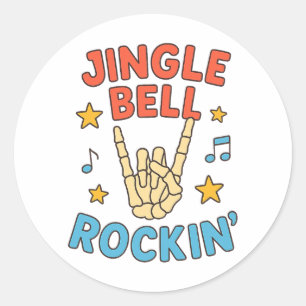 Adesivo Jingle Bell Rockin Funny Skeleton Natal