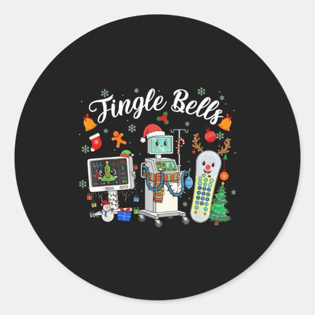 Adesivo Jingle Bells Er Nurse Funny Christmas Tech Nursing (Frente)