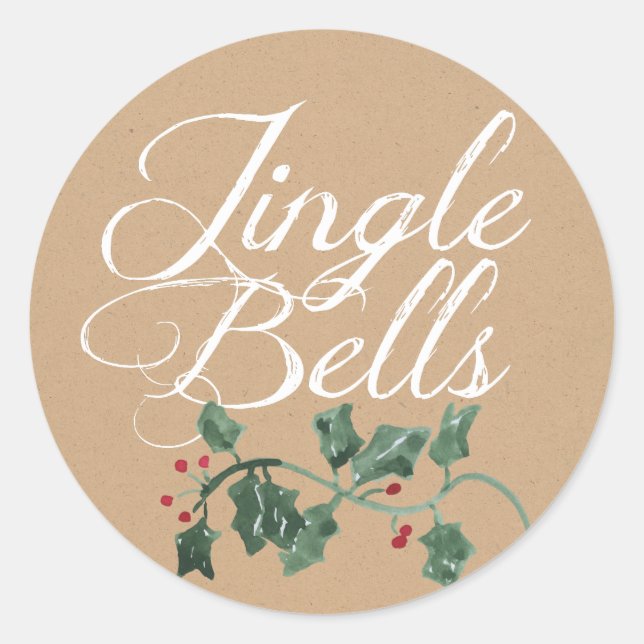 Adesivo Jingle Bells Holly Holiday Sticker (Frente)