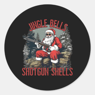 Adesivo Jingle Bells Shotgun Concha Papais noeis Engraçado