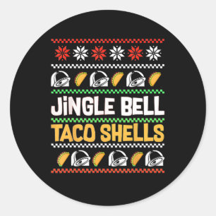 Adesivo Jingle Bells Taco Conchas Engraçadas Xmas Feias