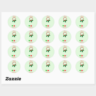 Adesivo Jingle Bells Wreath Envelope Seals