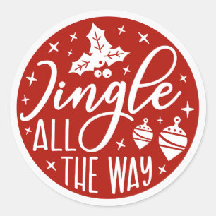Adesivo Jingle no caminho do Natal Vermelho