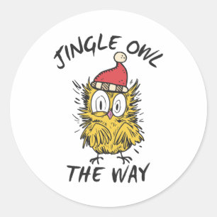 Adesivo Jingle Owl do jeito que Papais noeis Engraçados Co
