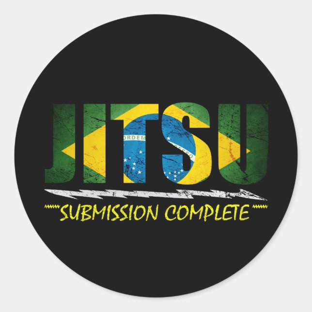 Adesivo Jitsu - BJJ Submission Complete Sticker (Frente)