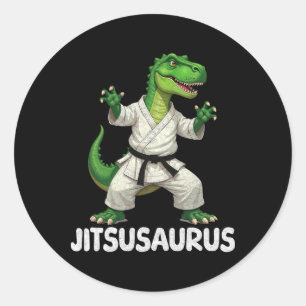 Adesivo Jitsusaurus Dinossauro Karatê Artes Marciais Diver