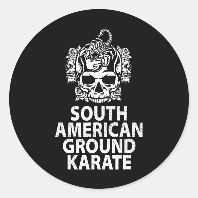 Adesivo Jiu-jit brasileiro do Ground Karate Bjj (Frente)