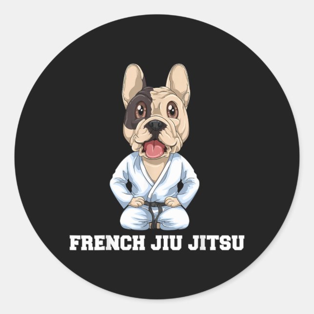 Adesivo Jiu Jitsu Brasileiro e Cachorro BJJ (Frente)