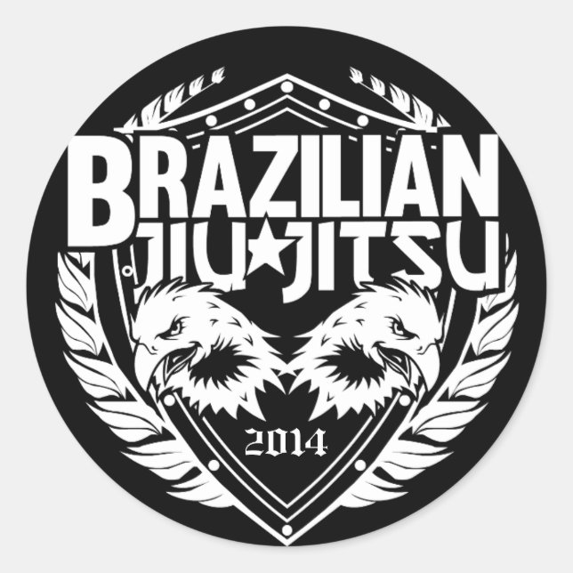 Adesivo Jiu-Jitsu brasileiro personalizável (Frente)