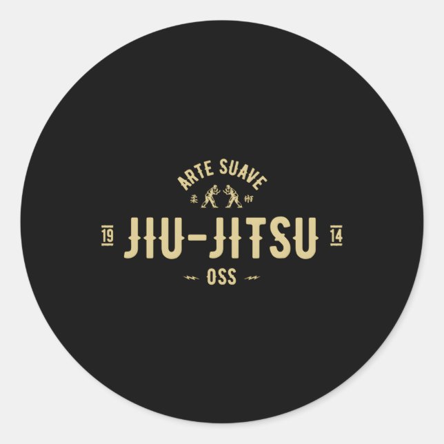 Adesivo Jiu Jitsu E Suave Oss Bjj (Frente)
