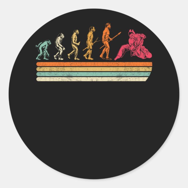 Adesivo Jiu Jitsu Evolution T-Shirt BRAZILIAN JITSU MMA (Frente)