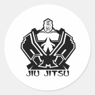 Adesivo Jiu Jitsu - o lutador prepara-se