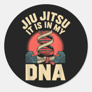 Adesivo Jiu Jitsu Retro Vintage Jiu Jitsu Está no Meu DNA