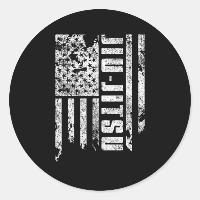Adesivo Jiu Jitsu S Bjj Usa Flag Bjj Gi Mma (Frente)