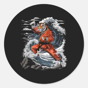 Adesivo Jiu-jitsu Tigre Kung Fu Taekwondo Kickboxing Marti