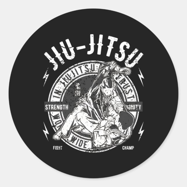 Adesivo Jiu-Jitsu Visto Bjj Jiu Jitsu (Frente)