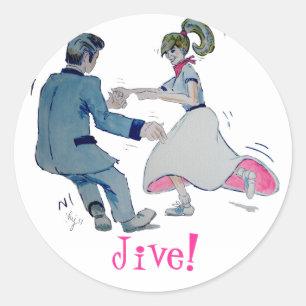 Adesivo Jive o divertimento! balance o rock and roll da