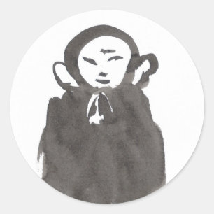 Adesivo Jizo, o Monge nos Viciados em Meditação