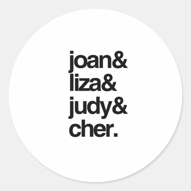 Adesivo Joan Liza Judy e Cher (Frente)
