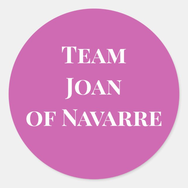 Adesivo Joana d'Navarre Rainha de Inglaterra (Frente)