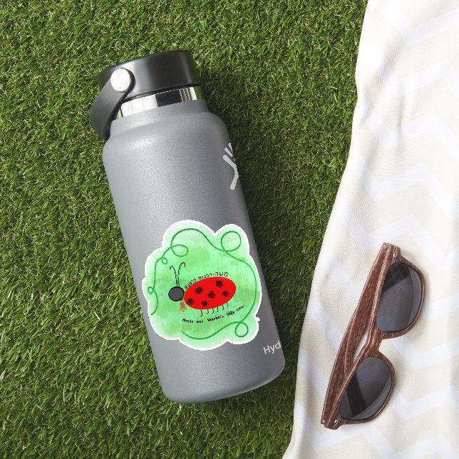 Adesivo Joaninha em iídiche (HydroFlask Insitu)