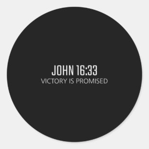Adesivo João 16_33 - Vitória É Prometida Bíblia Religiosa 