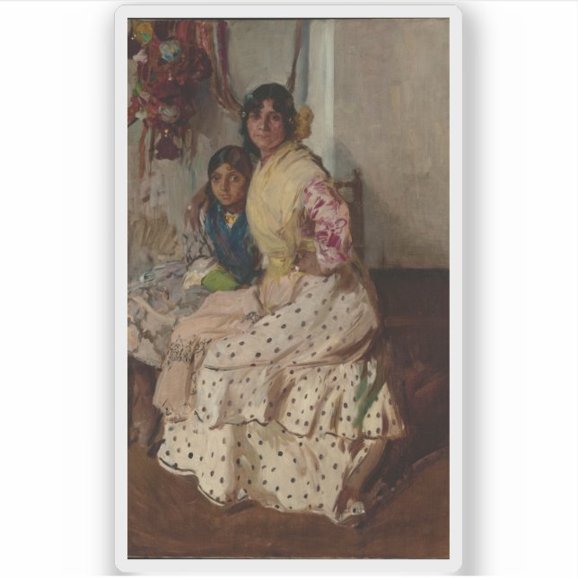 Adesivo Joaquín Sorolla y Bastida-Pepilla e sua Filha (Frente)