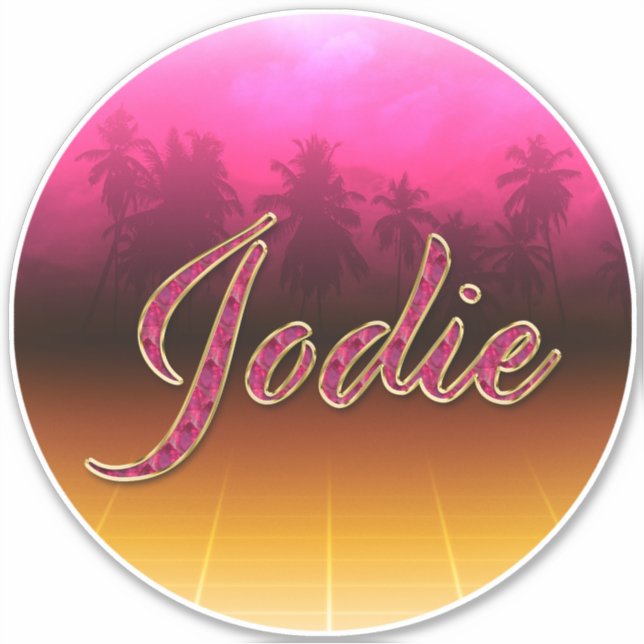 Adesivo Jodie Vorname Name golden pink Aufkleber Sticker (Frente)