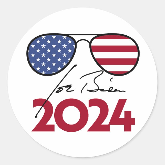 Adesivo Joe Biden Aviators 2024 (Frente)