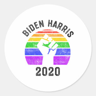 Adesivo Joe Biden Kamala Harris 2020 Rainbow Orgulho gay L