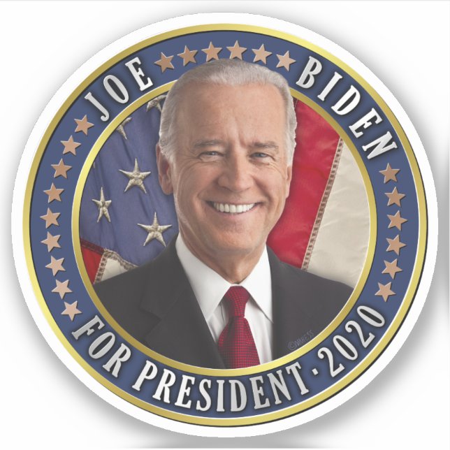 Adesivo Joe Biden para Presidente 2020 Foto Democrata (Frente)