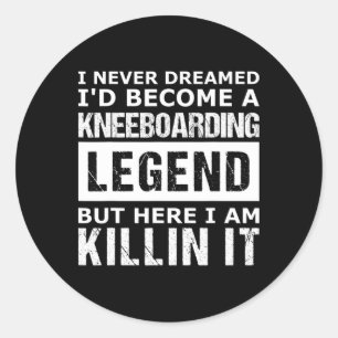 Adesivo Joelhos de Kneeboarding Masculino Engraçado