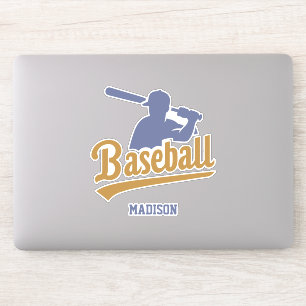 Adesivo Jogador Baseball de Nome Personalizado