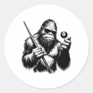 Adesivo Jogador Bigfoot Billiards - Engraçado Sasquatch Bi