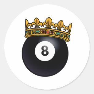 Adesivo Jogador Billiards King Crown Piscina Mesa Snooker
